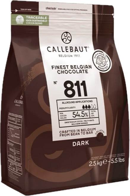 Callebaut 54.5% Dark Chocolate 5.5 lb