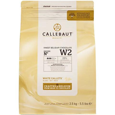 Callebaut W2 28% White Chocolate 5.5 lb