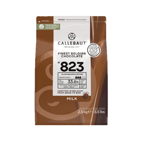 Callebaut 823 33.6% Milk Couverture Chocolate 5.5 lb