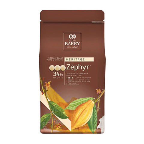 Chocolate CACAO BARRY Zephyr White 34% 5.5 lb